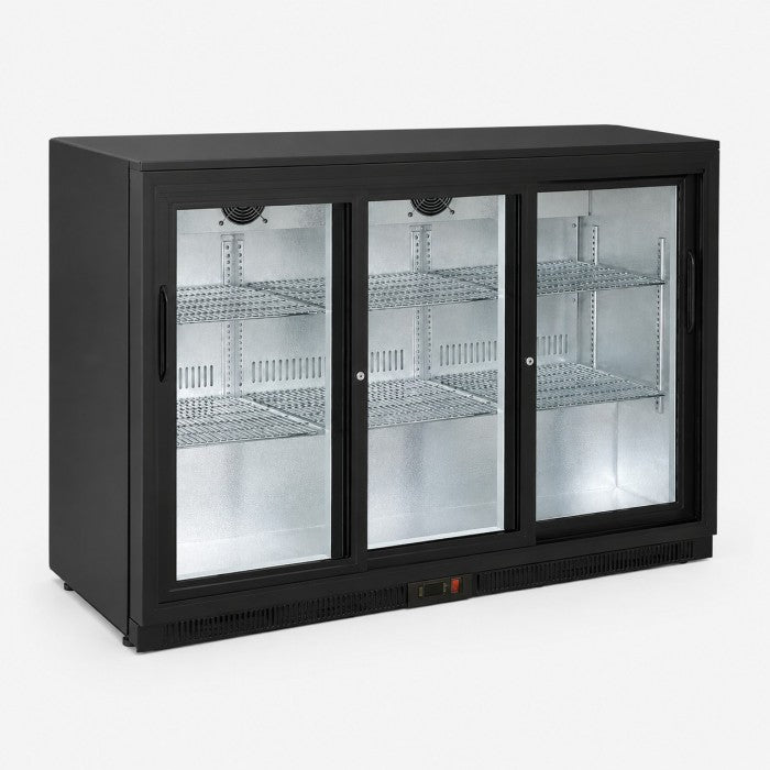 Barkoeler zwart 308 liter met 3 schuifdeuren | ADM-330SEB