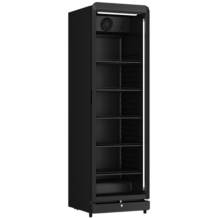 Drankenkoelkast Luxe Zwart met Glazen Deur 354 Liter ADM SC360 - ADM Horeca