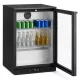 Barkoeler zwart met 1 glasdeur – 60 cm breed | ADM-138HEB