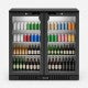 Barkoeler zwart 198 liter met 2 glasdeuren | ADM-208HEB