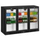 Barkoeler zwart 308 liter met 3 glasdeuren | ADM-330HEB
