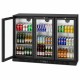 Barkoeler zwart 308 liter met 3 glasdeuren | ADM-330HEB