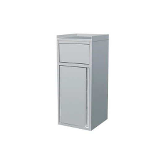 RVS Afvalbakkast met Kantelbaar Luik 500 x 530 x 1220 mm