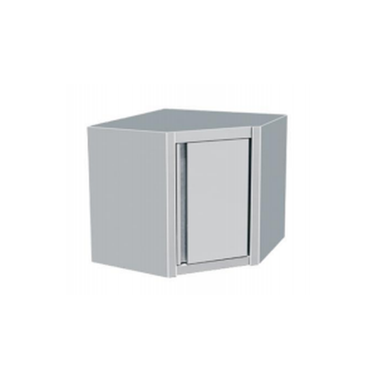 RVS Hoekwandkast met Klapdeur 700 x 700 x 650 mm