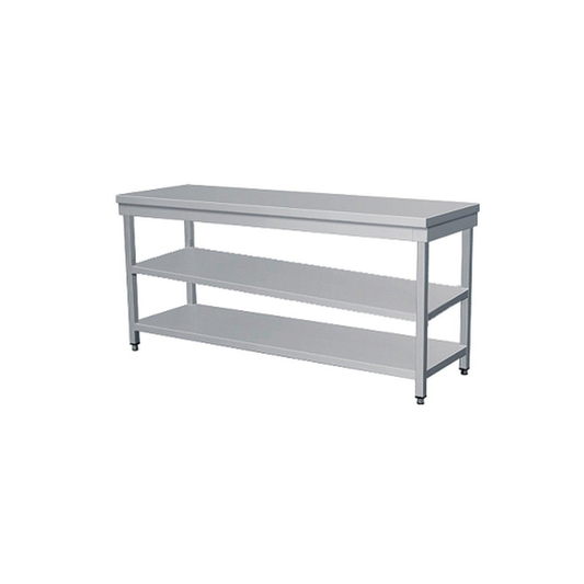 RVS Werktafel 1500 x 700 mm met Dubbel Onderblad